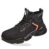 Dessus: Tige respirante : apparence tendance, ces chaussures de travail sont légères et confortables, gardant vos pieds confortables même après une longue journée de travail, doublure en maille évacuant l'humidité pour un flux d'air maximal, la conception des trous en maille hautement respirante garde les pieds frais et sans odeur à tout moment.