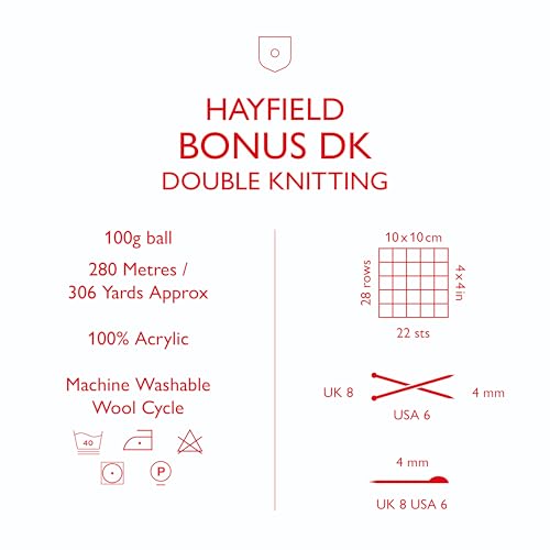 Hayfield Bonus DK Double Knitting, Sunflower (978), 100g by Sirdar - Image 5