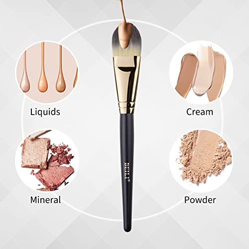 Beili Foundation Brush Set For Liquid Mask Concealer Makeup Flat Foundation Makeup Brushes For Liquid Cream Foundation Powder Buffing Blending Premium Face Makeup Brushes(2Pcs) #TOP1