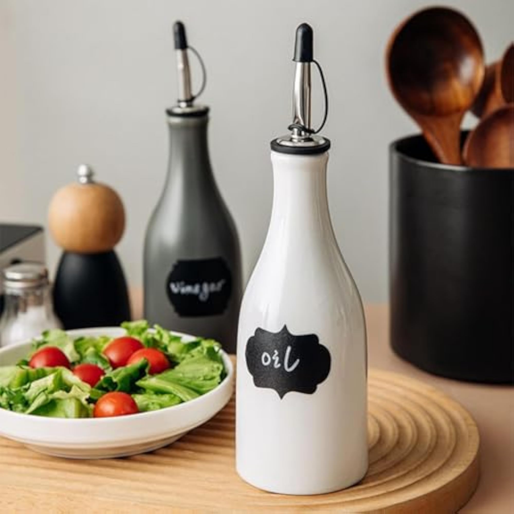 Ceramic Cooking Oil Bottle, Large Capacity, 300ml