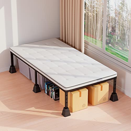 Ahasolid Bed Risers 6 Inch Heavy Duty, Furniture Risers For Bed Frame, Couch, Desk, Chair, Adjustable Elevator In Heights 2", 4" Or 6", Lifts Up To 1,500 Lb, Set Of 4, Black #TOP4