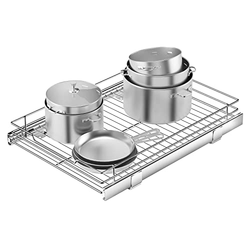 G-Ting Pull Out Cabinet Organizer, Heavy Duty Slide Out Pantry Shelves Sliding Drawer Storage For Home, Kitchen, Bathroom, 13.97" W X 20.98" D, Request At Least 15 Inch Cabinet Opening #TOP7