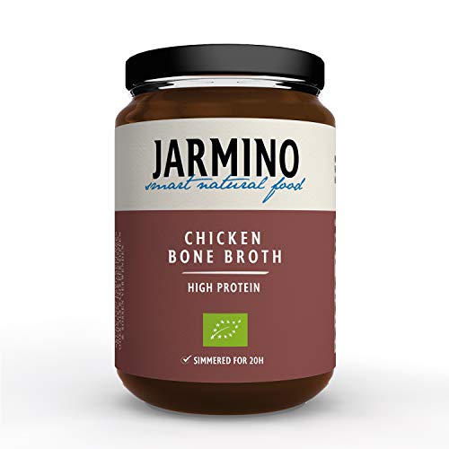 Bone broth: 6x 350ml bouillon de poule bio | cuit pour 20 heures | soupe base ou alternative liquide à collagène poudre ou collagen hydrolysat peptides | complement Alimentaire bio avec collagene