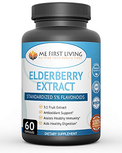 Me First Living Black Elderberry Capsule Antioxidant Supplement - Immune Support Anti Aging Sambucus Elderberry Extract Skin Supplement - Cold Relief Elderberry Supplement Immune System Booster