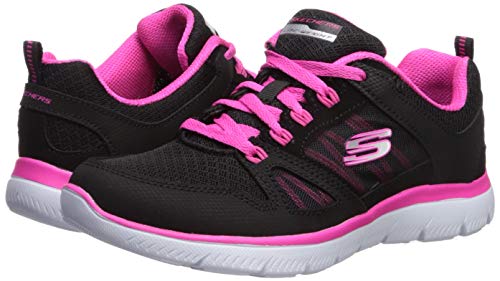 Skechers Summits New World Tênis Feminino, 35, Preto/ Rosa Choque