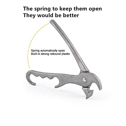 SHANGPEIXUAN Pizza Pan Gripper for Deep Pizza Pans,Heavy Duty Cast Aluminum Pan Tongs,Great for Pulling Hot Pizza Pan out of the Microwave,Oven … - Thumbnail 3