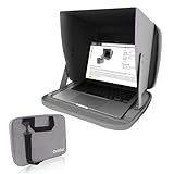 Water Repellent 3-in-1 Laptop Sunshade, Portable Foldable Privacy Visor with Elastic PVC Core, Converts into Shoulder Bag for Outdoor Work, Fits 12-14 Inch Laptops - Cool Silver (patent pending)