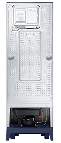 Image of Samsung 236L 2 Star Inverter Frost-Free Convertible 3 In 1 Curd Maestro Double Door Refrigerator Appliance (RT28C3C32UZ /HL,Midnight Blossom Blue), Base Stand Drawer