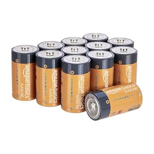 Amazon Basics 12-Pack C Cell Alkaline All-Purpose Batteries, 1.5 Volt, 5-Year Shelf Life