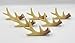 Amyoxu Antlers Drawer Pulls Deer Horn Resin Cabinet Knobs Handles Country Kitchen Home Decoration (Pack of 6)