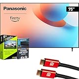 Panasonic TV-75W95AP W95 75 inch Mini LED 4K UHD Smart Fire TV (2024) Bundle with 4 YR CPS Enhanced Protection, 2X 4K HDMI Cable & Deco Gear Complete Home Theater Beginner's Guidebook