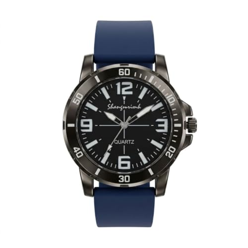 Relógio Masculino Pulseira Silicone Estilo Esportivo Casual (Azul)