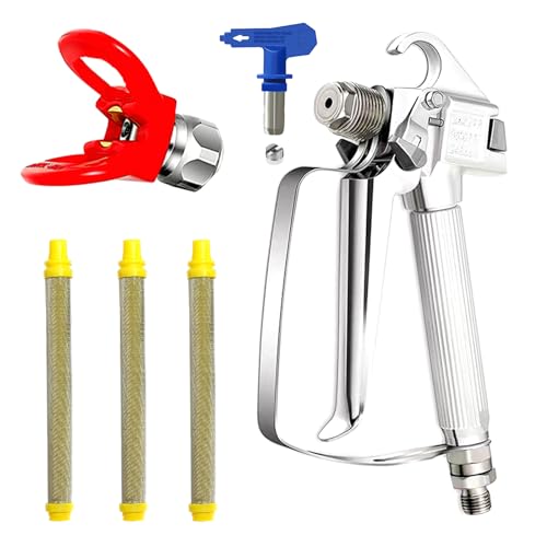 LAIBOREC Kit de Pistolet pulvérisateur de Peinture sans air avec Embout 517 et 3 filtres pour Pistolet de Peinture sans air pour Toutes Les Machines de pulvérisation de Peinture sans air
