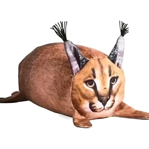 Cojín de peluche CeFoney Floppa Raise a Floppa de felpa suave de 24,1 cm con diseño de gato de dibujos animados Cover
