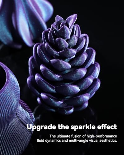 Image of SUNLU Galaxy PLA Filament 1.75mm, Color-Shifting Pearlescent Glitter PLA 3D Printer Filament, Sparkling and Dazzling, for Most FDM 3D Printers, 1KG Spool. Nebula Green