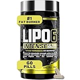 Nutrex Research Lipo-6 Black Intense Ultra Concentrate | Intense Thermogenic Fat Burner & Weightloss Support | Caffeine, Tyrosine, Paradoxine, Theobromine | 60 Count