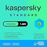 Kaspersky Standard Anti-Virus 2025 | 5 Geräte | 1 Jahr | Umfassender Schutz | Online-Banking Schutz | Leistungsoptimierung | PC/Mac/Mobile | Aktivierungscode per Email