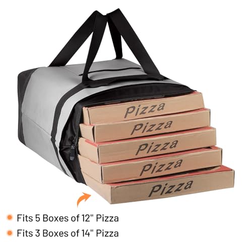 Civjet Insulated Reusable Tote Bag For Grocery Shopping For Women/Men, Pizza/Food Delivery Bag To Keep Food Cold/Hot For Uber Eats/Doordash/Grubub thumb #3