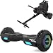 MEGA MOTION Hoverboards avec Hoverkart pour Enfants, Hoverboards à Deux Roues de 6,5 Pouces avec Haut-Parleur Bluetooth, avec Lumières LED, Cadeau pour Enfants