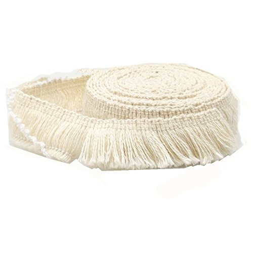 Fqtanju 5 Yards Cotton Tassel Fringe Beige Lace Trim For Sewing Edging Trimming Curtain Blanket Hanging Rugs Clothing Home Decor (2Cm) #TOP23