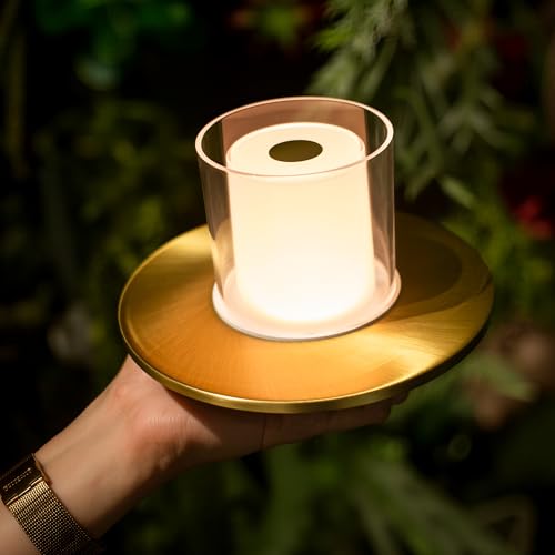 Image of Tubicen Cordless Lamp for Table, Battery Operated Rechargeable Cordless Table Lamp 4-Level Touch Dimmable Electronic LED Flameless Candle Lamp for Home Decor Seasonal Festival Celebration Anniversary