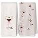 SkipTiger Espresso Martini Gifts Kitchen Towels, Gifts for Cocktail Lovers Women Dish Tea Towels for Kitchen Bar Cart Decor, Coquette Pink Bow Espresso Martini Decorative Hand Towel, 16x24 Inches
