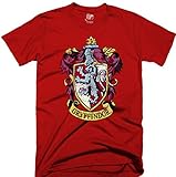 HARRY POTTER Gryffindor Roja Camiseta para Hombre, Color Rojo, Mediana