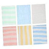 Yardwe 6pcs Cotton Absorbent Saliva Towels for Boy Girl Sweat Wipes Muslin Cloth for Boys and Girls
