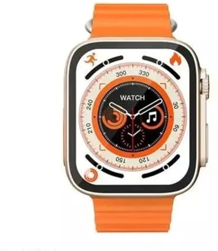 Image of CHG T800 Orange Smartwatch Bluetooth Calling | 1.99 inch HD Display | Fitness Tracker | Heart Rate & SpO2 Monitor | Sports Smart Watch for Men & Women | Android & iOS Compatible