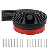 Guarnizione Soglia Porta Garage 6 Metri, Guarnizione Basculante Garage Autoadesive, Universale Guarnizione per Porta Garage, Adatto per Garage Superiore, Laterale, Mantenere il Garage Asciutto