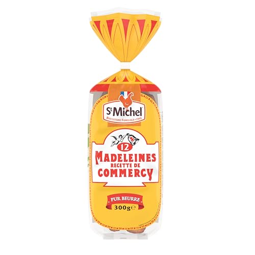 St Michel 12 Madeleines Recette de Commercy Pur Beurre 300 g (L'emballage peut varier)