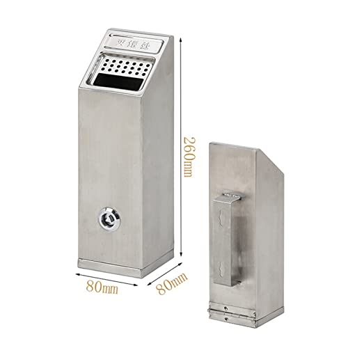 Premium Wall-Mounted Stainless Steel Outdoor Trash Can - Commercial Waste Bin for Patios, Restaurants, Bars, Durable Receptacle for Efficient Waste Management