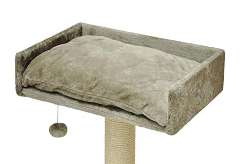 nanook Liegeplatz mit Kissen und inkl. Spielball, Katzenbett als Aussichtsplattform für Katzen-Kratzbaum Sigurd, 60x40 cm