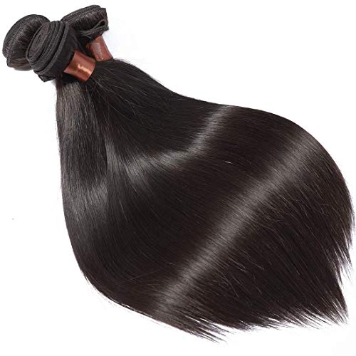 ANGIE QUEEN Brazilian Virgin Hair Straight Hair 3 Bundles 26 26 26inch 100% Unprocessed Human Hair Weave Extensions Natural Color (100+/-5g)/bundle Can be Dyed and Bleached