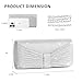 Eidsefe Evening Bag Clutch Purses for Women Wedding Bag Sparkling Party Handbag with Detachable Chain (Silver)