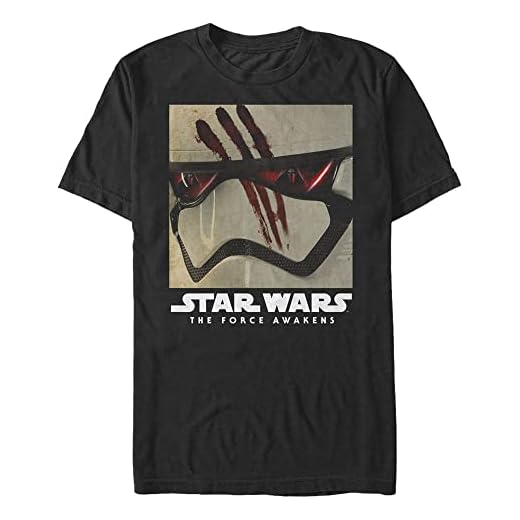 STAR WARS Camiseta masculina manga curta Big & Tall Force Awakens Blood Stains, Preto, 3X-Large Big Tall