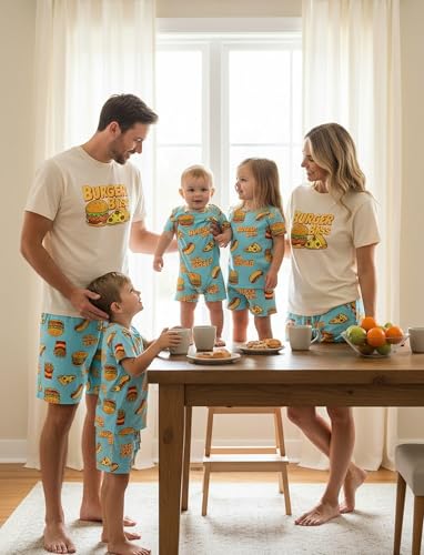 Image of PATPAT Family Matching Short Sleeve Pajama Sets - Perfect for Family Photos & Holiday Celebrations