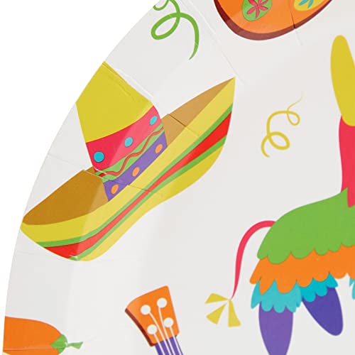 80 Pack Mexican Fiesta Paper Plates For Cinco De Mayo Party Decorations (9 Inches) #TOP2