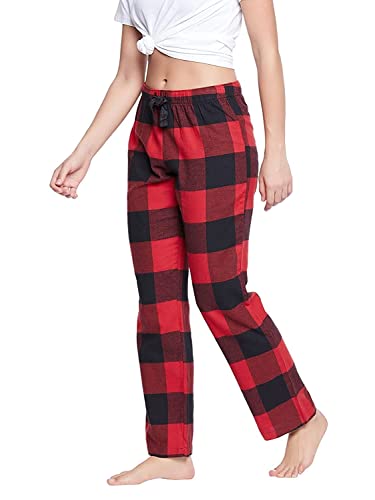 Image of Womens Multicolor Cotton Checkered Pyjama | Checks Pajama for women with Elastic & Drawstring Plus Size (S TO 8XL)