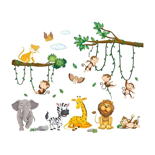 Calcomanías Decorativas de Animales de Jungla para Pared miniatura 2