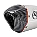 MMG Exhaust System Muffler for GY6 125cc 150cc 4 Stroke Scooters (Metallic Silver Finish)