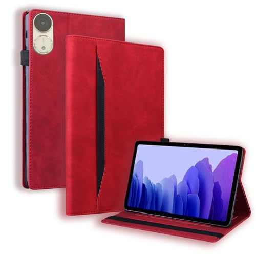 Housse Honor Pad V9 11.5 multi-angle avec fente cartes et élastique rouge