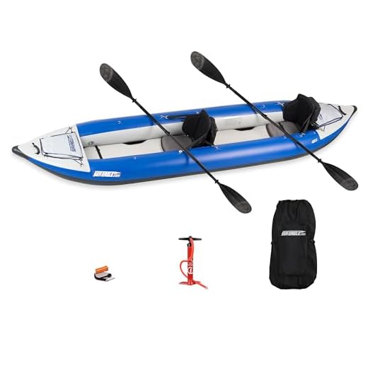 Sea Eagle 420X Explorer Inflatable Kayak- Fishing, Touring, Camping, Exploring &White Watering-Self Bailing, Removable Skeg, Drop Stitch Floor (420X Pro w/Carbon Paddle Package)