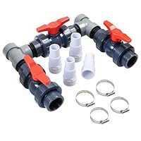 YedZen Bypass Pool Set, Ø 50 mm Wärmepumpe Pool Anschluss Set, Pool Bypass Set Wärmepumpe mit 32mm 38mm Schläuchen, Poolheizung Schwimmbecken Solar Heizung Pool Bypass, Bypass Set