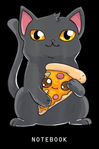 Cat Pizza Anime Kawaii Neko Notebook: Lined 6 x 9 120 Pages College Ruled Notebook | Writing Gift for All Anime Lovers | Cute Anime Girl Notepad Diary or Journal