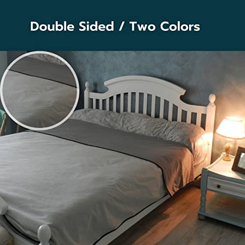 Waterproof Blanket Cover 80”X90” For Adults, Dogs, Cats Or Any Pets - 100% Waterproof Furniture Or Mattress Protector – Large Size For Twin, Queen, King Beds (Warm Gray / Cool Gray) #TOP7