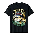 Lucky Walleye Fishing, Lake Lizard Bucket Hat and Sunglasses T-Shirt