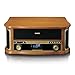 Produktbild Lenco TCD-2571 Plattenspieler für Schallplatten - Bluetooth Plattenspieler mit Lautsprecher - DAB+ Radio - CD-Player - Kassettendeck - 3 Geschwindigkeiten - Riemenantrieb - 2 x 5 Watt - Holz