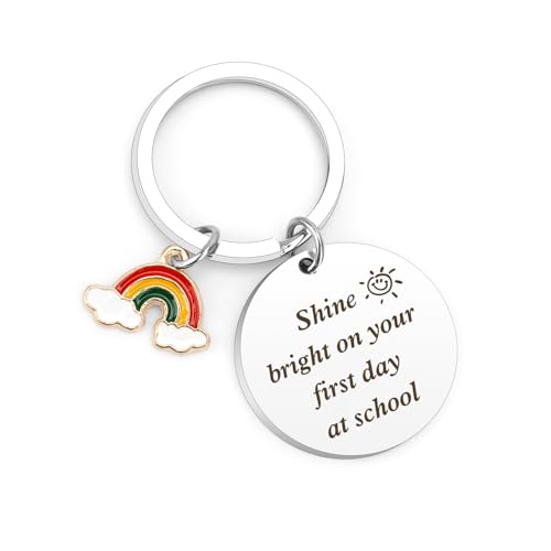 Gishnia First Day at School Gifts,Good Luck Gifts,Starting School Gifts,Back to School Gifts,Congratulations Gifts,1st Day at School Gifts,Gifts for Daughter Son Friend Sister Keyring