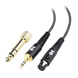 Cable Matters Premium Braided 3.5mm to Mini XLR Headphone Cable 4 ft - Compatible with Beyerdynamic...